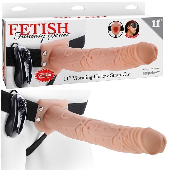 Fetish Fantasy 11 Inch Vibrating Hollow Strap-On