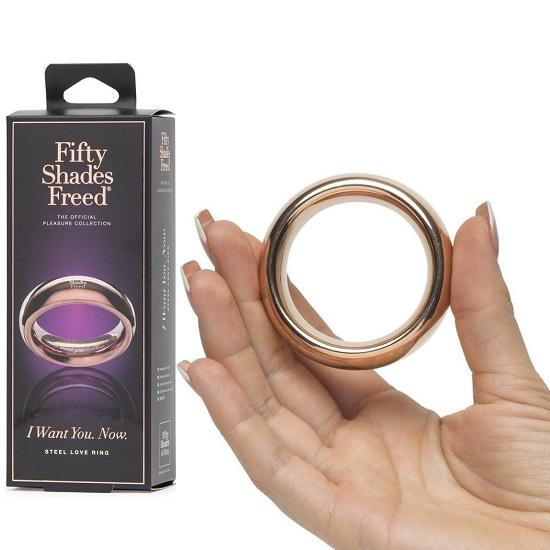 Fifty Shades Freed I Want You Now Steel Love Ring