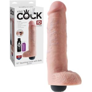 King Cock 10 Inch Squirting Dildo With Balls