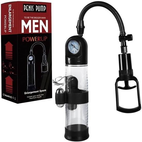 Powerup Vibrating Accu-Meter Penis Pump