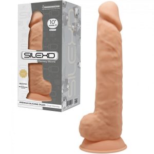 SilexD 10 Inch Dual Density Silicone Dildo With Balls