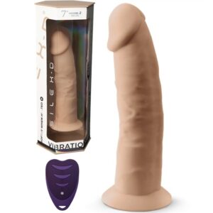 SilexD 7 Inch Rechargeable Flesh Dual Density Silicone Dildo