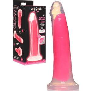 Lollicock 7 Inch Glow In The Dark Silicone Dildo