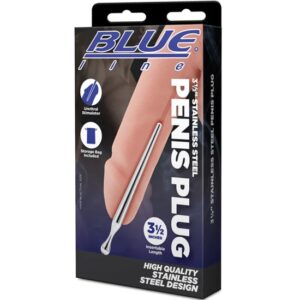 Blue Line 3.5″ Stainless Steel Penis Plug