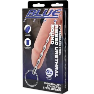 Blue Line 4.25″ Stainless Steel Ribbed Urethral Sound
