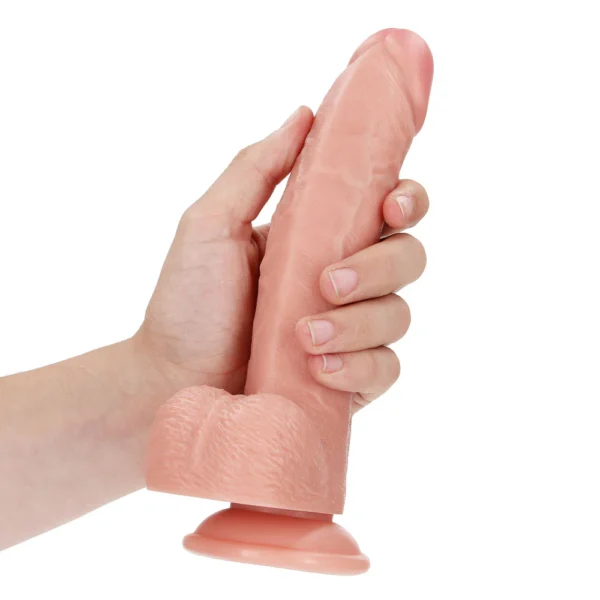 RealRock 8 Inch Curved Dildo With Balls - Image 2