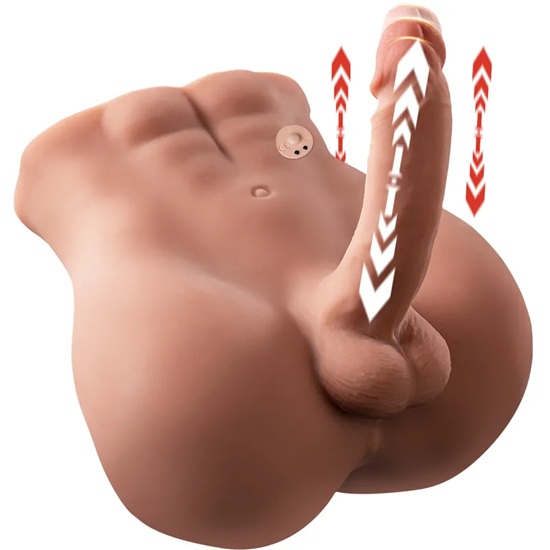 Xise Bartlett Male Torso With Thrusting Vibrating Cock