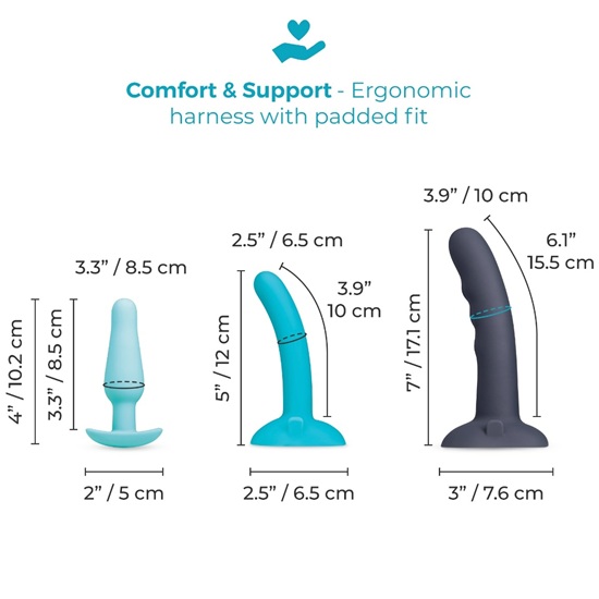 B-Vibe Strap-It-On Anal Training Kit - Image 4