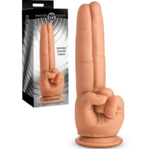 Master Series The Pleaser Double Finger Silicone Dildo